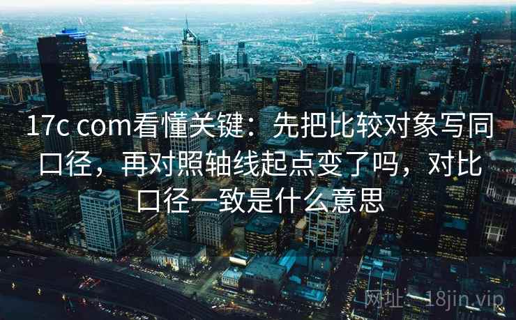 17c com看懂关键：先把比较对象写同口径，再对照轴线起点变了吗，对比口径一致是什么意思  第2张